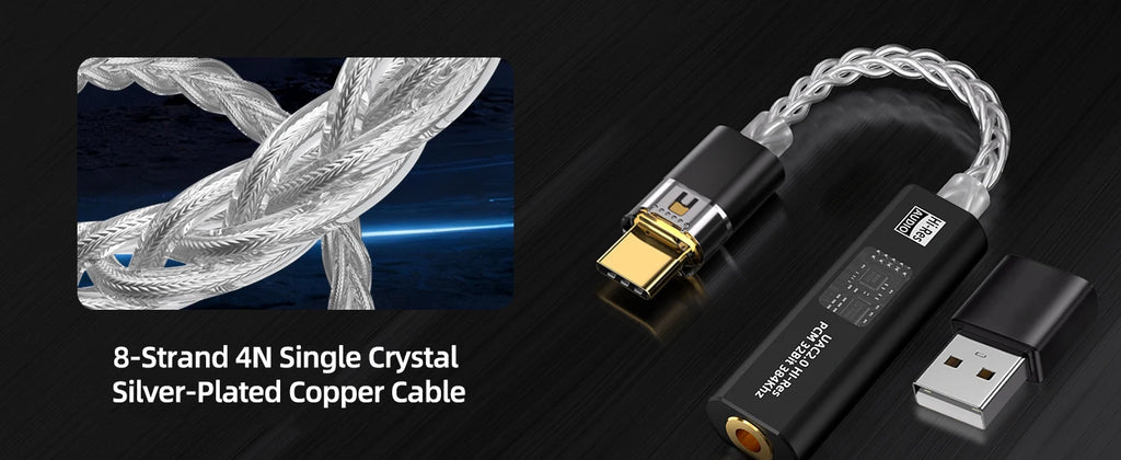 USB-C to 3.5mm Audio Adapter Headphone Amplifier DAC HiFi 32b/384kHz with CX31993 MAX97220 Dual Chip for Android iPhone iPad PC