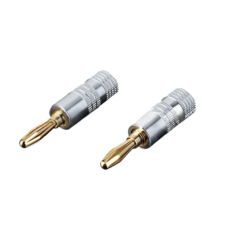 2/4/8/10/20/40pcs Banana Connector 4mm Speaker Banana Plugs 24K Copper Gold Plated 4mm Banana Jack Match with 4mm Binding Post