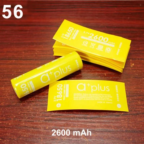 100pcs/lot 18650 Lithium Battery Heat Shrinkable Film PVC Heat Shrinkable Skin Battery Packaging Skin Insulation Sleeve