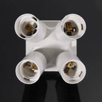 3/4 in 1 E26 E27 Edison Screw LED Lamp Bulb Base Splitter E27 3Heads 4Heads Light Socket Holder Adapter Extender