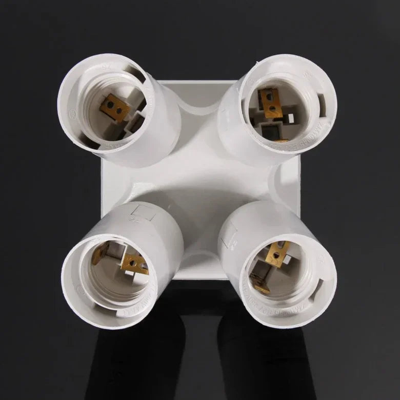 3/4 in 1 E26 E27 Edison Screw LED Lamp Bulb Base Splitter E27 3Heads 4Heads Light Socket Holder Adapter Extender