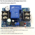 30A Relay 12V/24V Battery Low Voltage Turn Off Anti-over Discharge Controller Protection Delay Switch Alarm Module