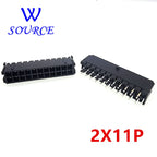 10Pcs Molex 3.0mm Plug-in Needle Holder Straight needle Connector 2*1/2/3/4/5/6/7/8/9/10/11/12P MX3.0mm Double Row Connector