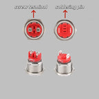 Push Button Switch Metal Screw Terminal Soldering 16/19/22mm Short 7A Latching Self-Locking/Reset LED Light 6/12/24/110/230V