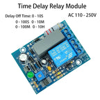 Adjustable AC110V 220V 240V Time Delay Relay Module 10S-100M-10H NC NO Relay Switch Module for Electrical Applications
