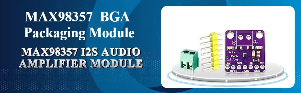 5Pcs Max98357 I2S 3W Class D Amplifier Breakout Interface Dac Decoder Module Filterless Audio Board for Raspberry Pi Esp32