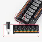 ENMG DC Inline 2 4 6 8 10 12 16-Way Solid State Relay Module RT-SSK Non-contact DC PLC AC Amplifier Board 5-24V Fuse Protections