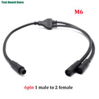  M6/M8 1 male to 2 female 2/3/4/5/6 pin Ebike DC splitter sensor Connector 40CM Cable Electric Bicycle Butt Joint ebike Plug