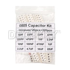 36Values 1pF-10uF Electronic Capacitor Set 1206 SMD Ceramic Capacitors Assortment Kit 22PF 47PF 22NF 100NF 2.2UF 4.7UF 0603 0805