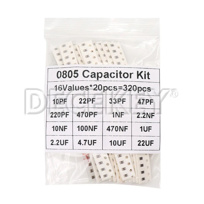 36Values 1pF-10uF Electronic Capacitor Set 1206 SMD Ceramic Capacitors Assortment Kit 22PF 47PF 22NF 100NF 2.2UF 4.7UF 0603 0805