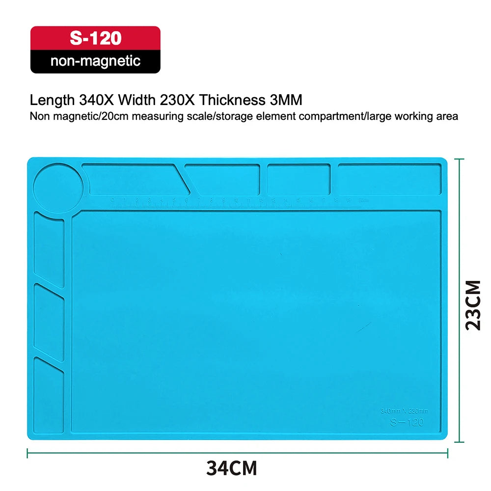 Anti-static ESD Soldering Silicone Mat Heat-Resistant Work Pad For Soldering Iron Soldering Station Repair Desoldering Platform