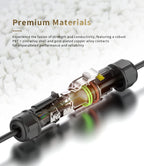 LP24 Waterproof RJ45 Connector IP68 Industrial Ethernet LAN Cable Connector Outdoor Modular Jack Network Connector