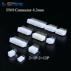 10Pcs Molex MX4.2mm Automotive Wafer Right Angle RA Female Pin Socket 5557 5569 2*1P-2*12P AW 39291028 Pc/Car/Computer Connector