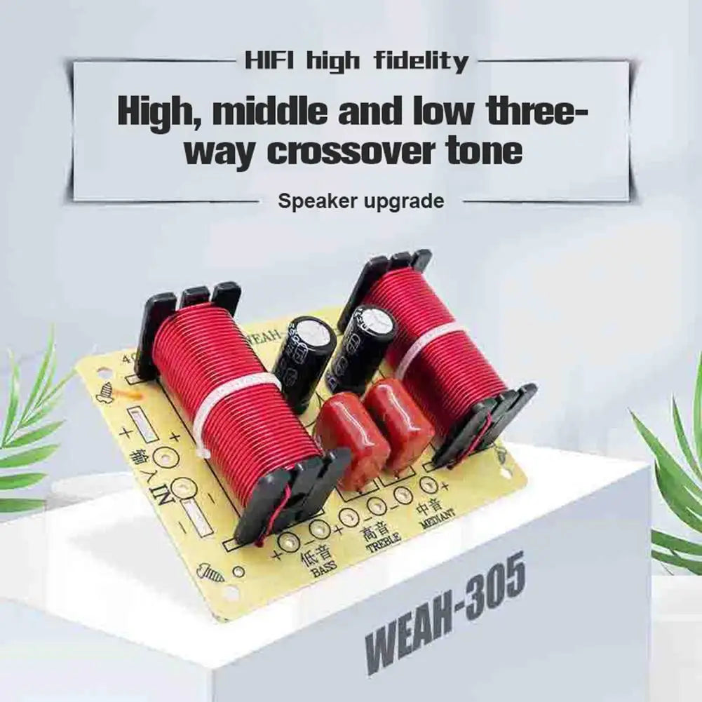 WEAH-305 150W 900-4000Hz Adjustable 3 Way Speaker Crossover Filter 1 Unit Audio Speaker Frequency Divider Full Range Treble Bass