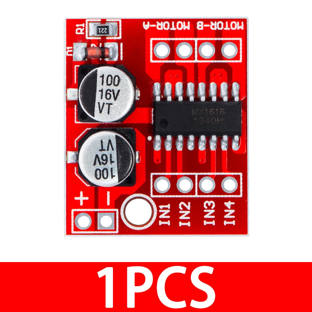 L298N Dual H-Bridge Motor Driver Module - PWM Speed Control & Direction Reversal for DC Motors (5V-35V)