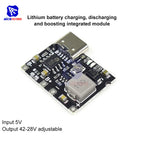 5PCS 3.7V to 5/9V 2A DC-DC Step Up Boost Module 18650 Lithium Battery Charging Discharging Board Type-C Booster Converter Module