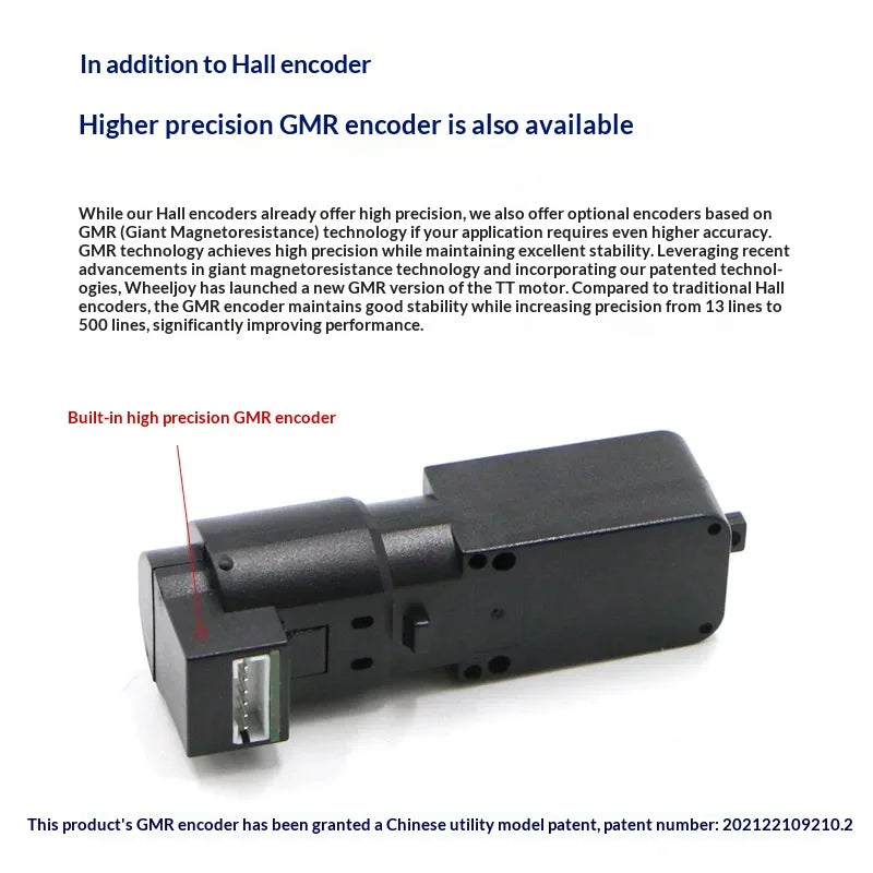 High Quality TT Motor DC Gear Motor Metal Output Shaft High Precision Encoder with Protective Shell