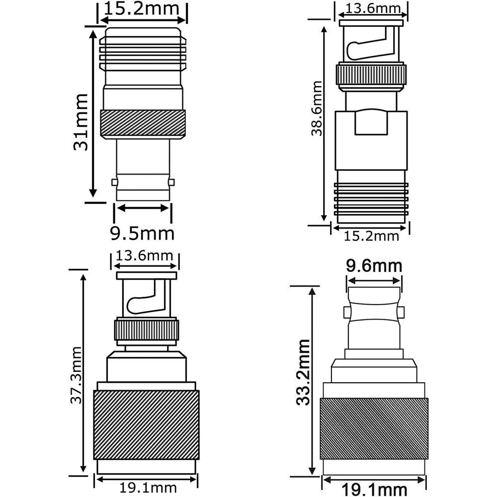 N Type To BNC Male Plug Female Jack Adapter Q9 BNC To N Female Male Straight Coaxial RF Copper Connector