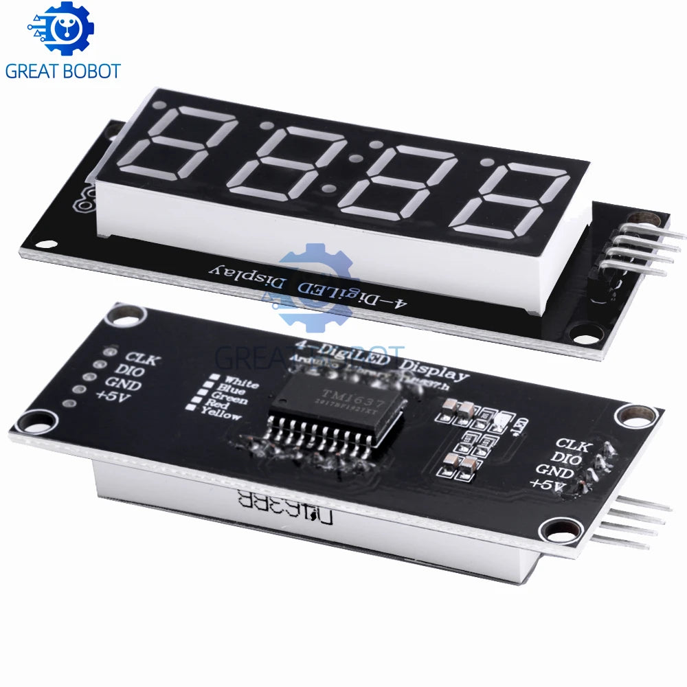 TM1637 LED Display Module 4 Digit Time Indicator Tube 7 Segment Digital Indicator Tube 0.56 Inch Digital LED Module