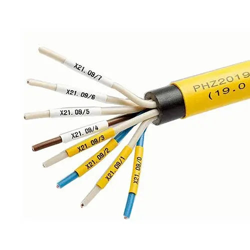 1000PCS Plastic heat shrink tubing cable marker label Wire Number 0 to 9 1-50mm white  cable markers insulation shrink ratio 2:1