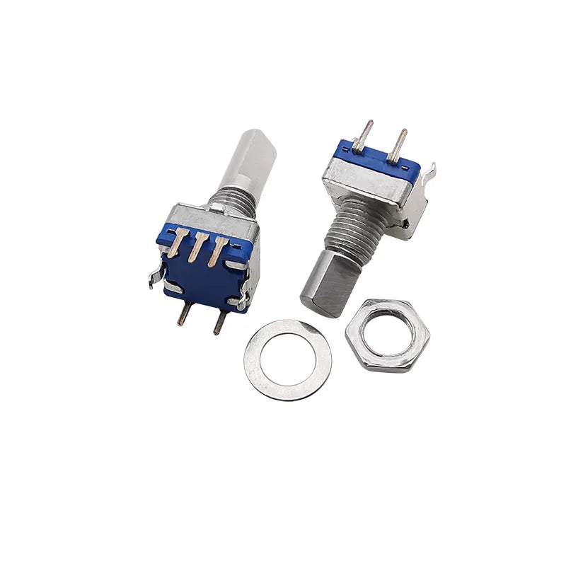 5Pcs/lot 20 Position 360 Degree Rotary Encoder EC11 Push Button 5 Pin Handle Long 15/20MM With A Built In Push Button Switch