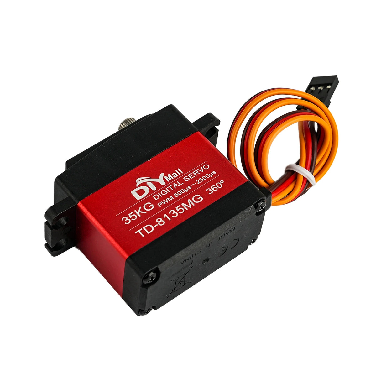 TD-8135MG Digital Servo Motor 35KG 180/270/360 Degree Waterproof Large Torque Angle Controllable 25T Metal Arm RC Cars Aircraft