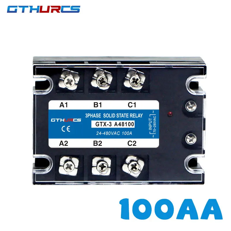 DC-AC AC-AC Three Phase Solid State Relay 3-SSR 10A 25A 40A 60A 80A 100A 120A 200A 70-280V AC Control 24-480V 40AA 40DA