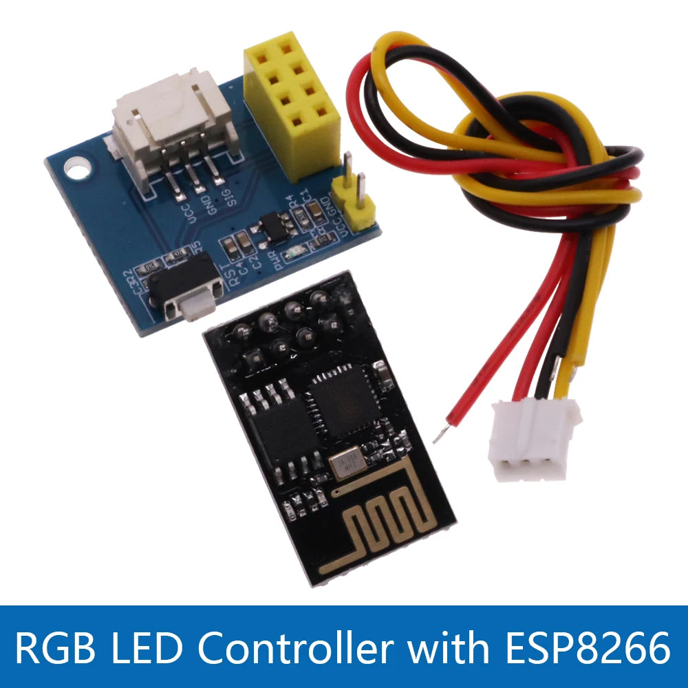 ESP8266 ESP-01 ESP-01S RGB LED Controller Module for Arduino IDE WS2812 WS2812B 16 Bits Light Ring Smart Electronic DIY Kit