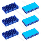 WE DO HEATSINK 50x25x10mm Heatsink Aluminum Black Anodize Heat Sink Cooler With Blue Thermal Pad