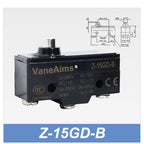 Z-15 Micro Limit switch Travel Switch Small Horizontal Roller Lever 15A 250V 1NO1NC Normally Open Normally Closed Travel Switch
