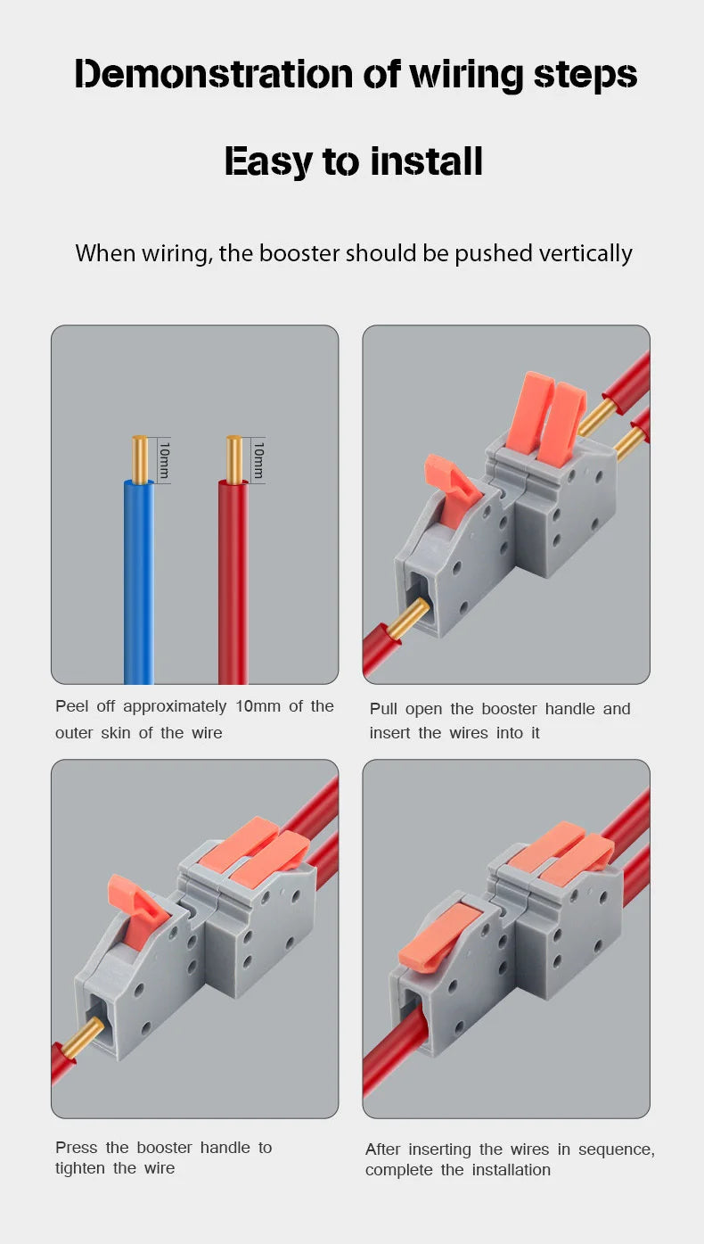 1/5PCS Wire Connector Electrical Cable Led Connectors Mini Terminals Blocks Quick Wiring Push-in Docking Butt Electrician Tools