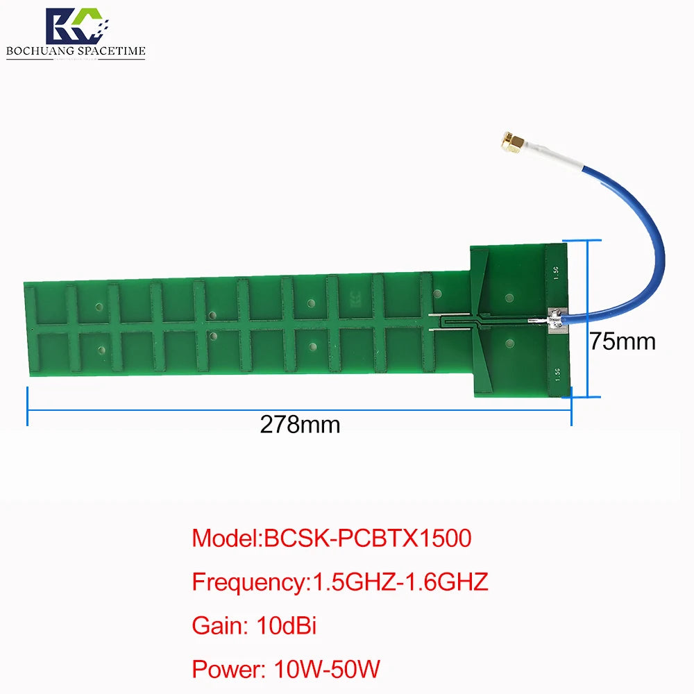 1.5GHz high-frequency 15 degree directional transmitting and receiving antenna 1550-1620MHz UAV defense PCB antenna