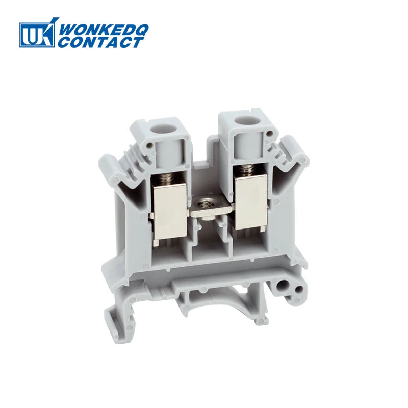 10Pcs UK 10N Screw Feed-through DIN Rail Terminal Block 10mm Cable Plug Multi-color Universal Wire Electrical Connector UK10N