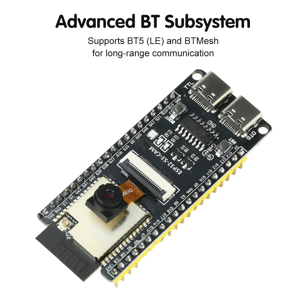 ESP ESP32-S3 CAM WiFi Bluetooth Development Board Module onboard ESP32-S3 N16R8 dual TYPE-C OV2640 /OV5640/OV3660 Camera