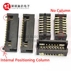 DC3 IDC Box Headers 1.27mm SMT JTAG Connector 2*5 10P/12/14/16/20/30/40/80/100 Pin For External Positioning Column Female Socket