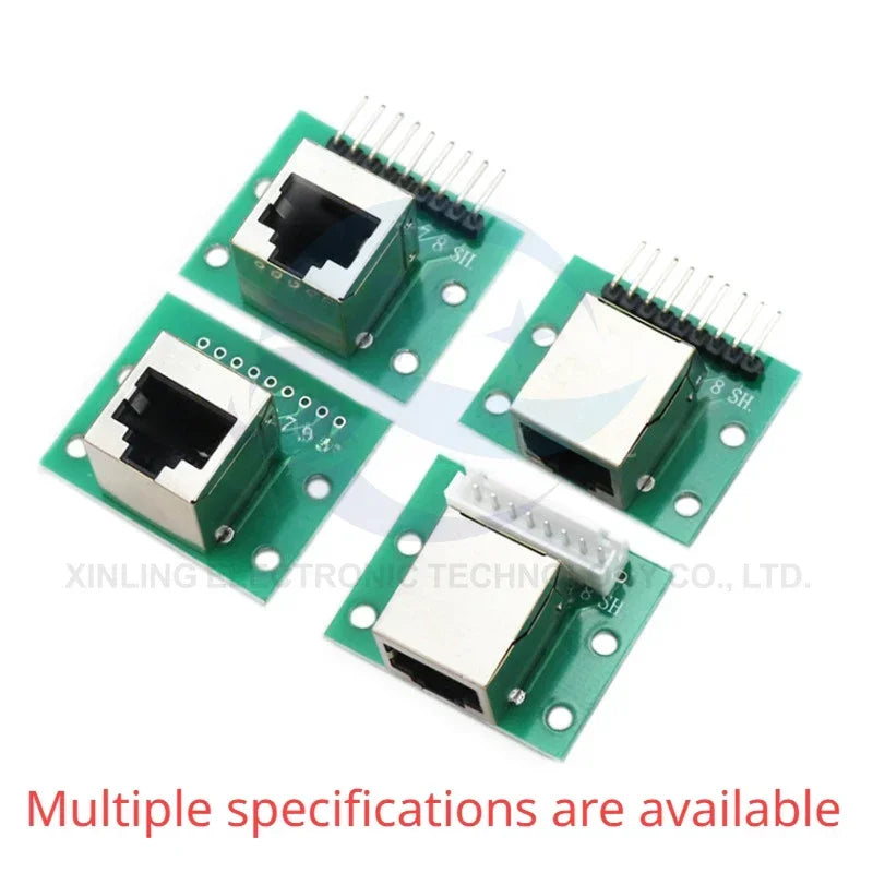 1Pcs RJ45 Adapter Board To XH2.54 Modular Ethernet Connector Adapter Network Interface + Breakout Board + Pin Header