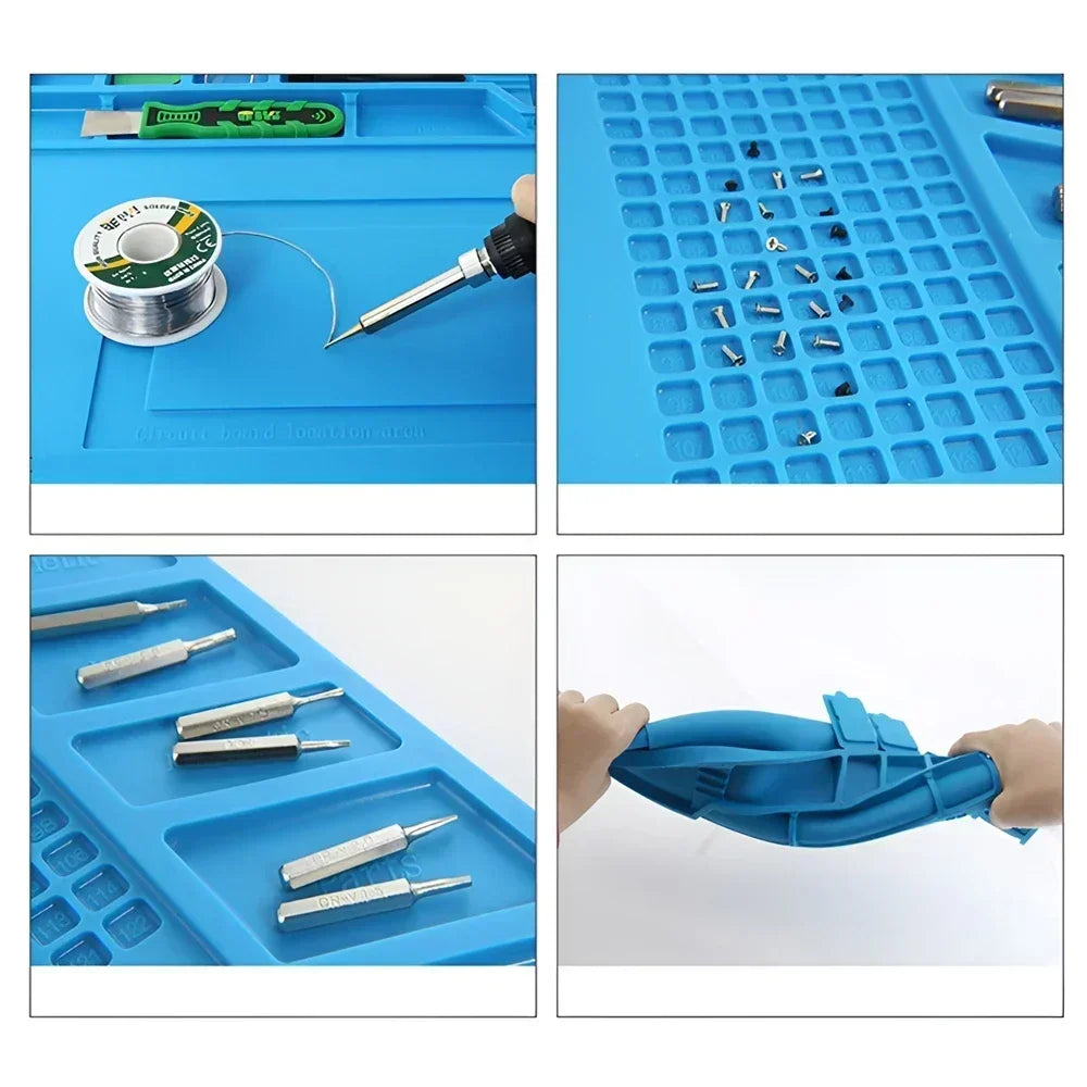 ESD Heat Resistant 932℉ Soldering Mat Job Tools Computer Phone Repair Kit Working Repair Pad Heatresistant Maintenance Platform