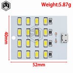 5730 smd 5V 430mA~470mA White Mirco Usb 5730 LED lighting panel USB mobile light Emergency light night light