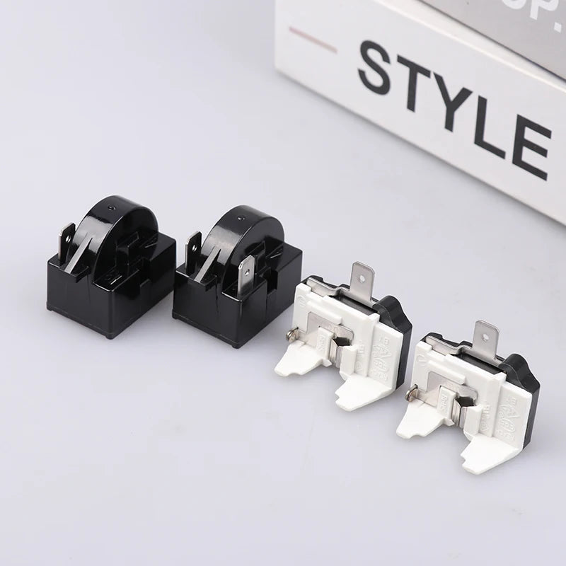 *Refrigerator Compressor PTC Start Relay Refrigerator Starter Overload Protector 1/2 Pin 15 Ohm 1/6H Replacement Protector
