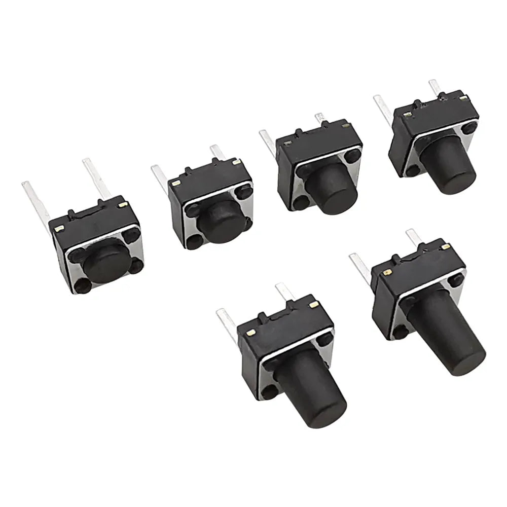20/50/100 Pcs Micro Tactile Switch Momentary Tact DIP Switch 2 Pin 6 X 6 mm Micro Touch Push Button Switch High 5 mm 6 mm 7 mm 8