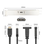 Type E to Type C Front Panel USB C Extend Cable Adapter USB3.1 Converter PC Case PCI Extention Header Data Transfer Wire