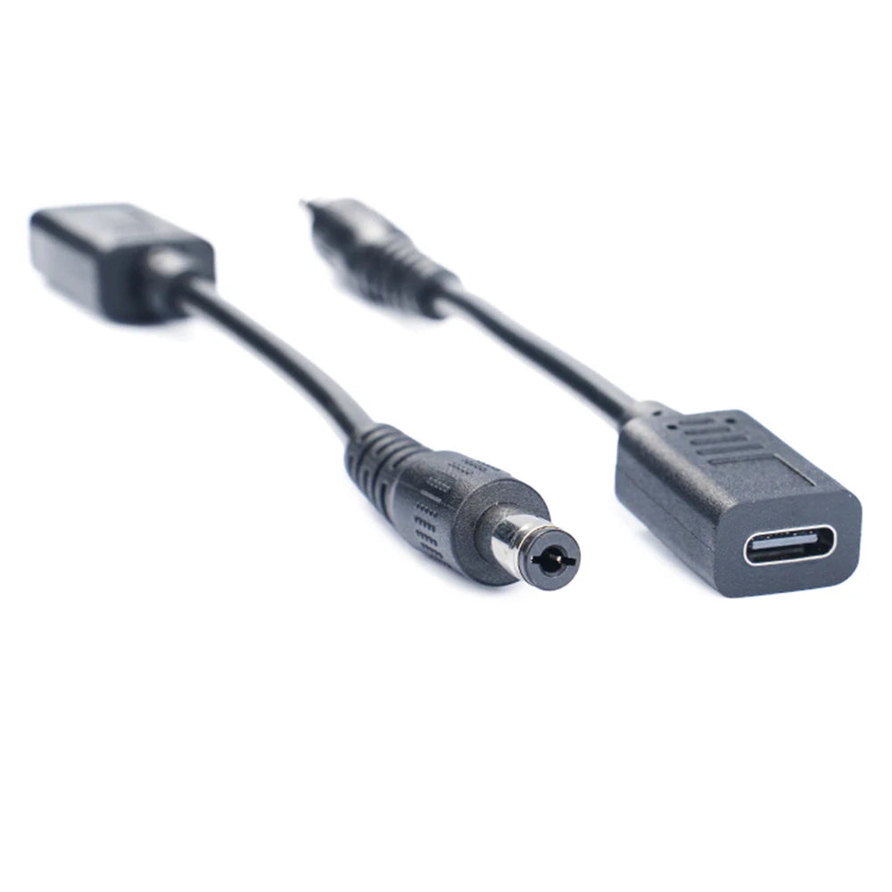 1pc USB Type C to DC 5.5mm X 2.1mm PD Trigger Power Charging Adapter Cable 20V 5A 100W 19-20V Laptop Drill Battery Router CCTV