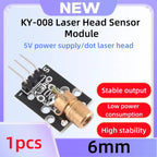 The Ky-008 Laser Head Sensor Module of 1-10Pcs Is Suitable for the 6mm Laser Module with a Dot-Shaped Laser Head and 5V Power Su