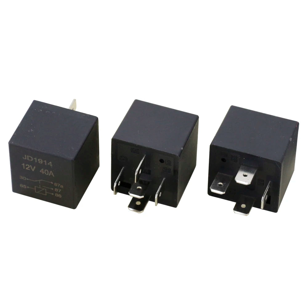 1PC Automotive Relay JD1914/JD2912 80A/40A 12V/24V 4/5 Pin No Backrest Copper Small Waterproof Relay Lighting Controller