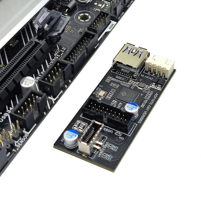 Header 19pin to Type E + 19Pin Motherboard 1 to 2 Splitter USB 3.0 Hub USB Adapter Conector USB 19Pin Connector Extension Cables