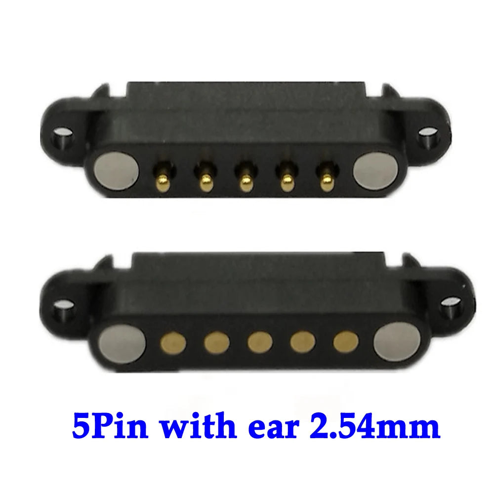 1sets 2A 2Pin DC Magnetic Pogo Pin Connector 2 Pin Pogopin Male Female Spring Loaded DC Power Socket Pitch 2.80mm