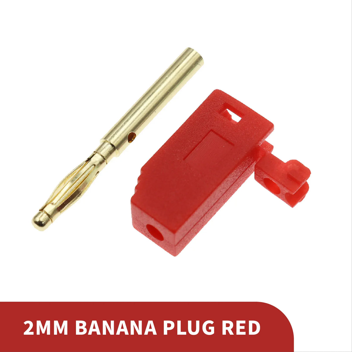 10PCS 2MM Banana Plug Gold Plating Stackable Electrical Terminal Banana Connector