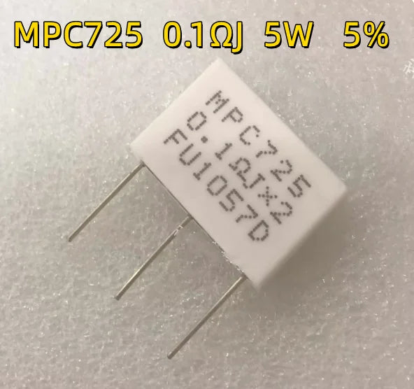 5pcs~10pcs/LOT 100% New Original MPC725 0.47R 0.1R 0.47ΩJ 0.1ΩJ 5W 5% Non-inductive cement resistor