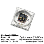 5Pcs 3W Deep Infrared IR850nm IR940nm LED Chips Ceramic SMD 3535 Lamp Beads Security Monitoring Emission LED Night Vision Camera