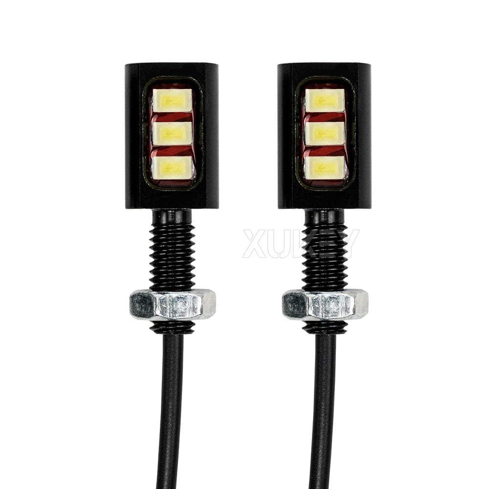 2/4Pcs Universal 12V 3LED 5730 SMD Motorcycle Car License Number Plate Light Frame Holder Bracket Tail Tidy Lamp Screw Bolt Bulb